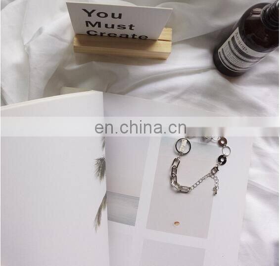 Temperament Design Bracelet Geometric Metal Marble Jewelry Female Simple Cold Wind Bracelet