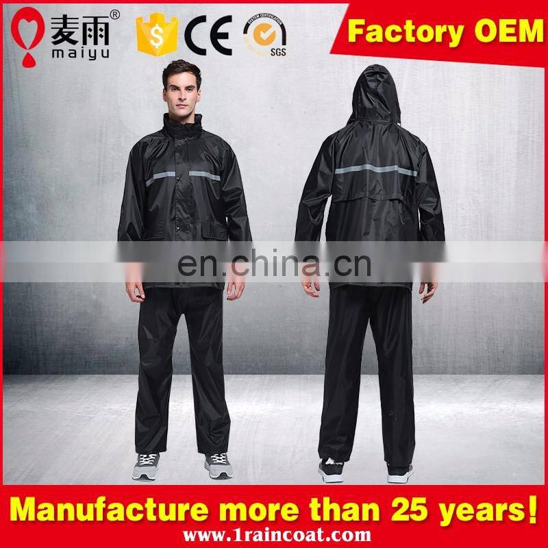 Maiyu waterproof high quality rain suit wih customized logo