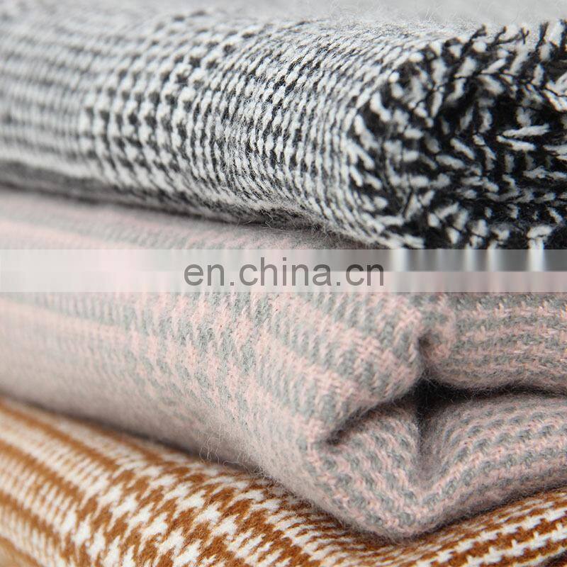 wholesale new style fashion shawl winter warm acrylic blanket women cashmere merino wool scarf