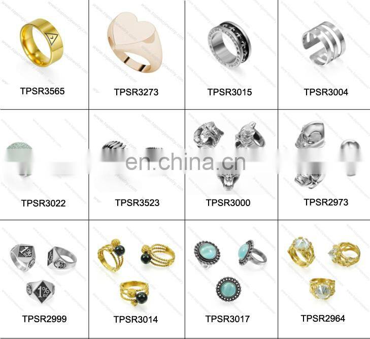 Fashion stainless steel celtic knot wedding engagement rings