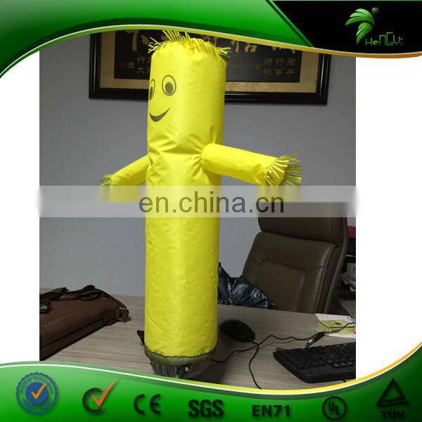 Popular Cheap Small Indoor Inflatable Air Dancer, Yellow Custom Logo Printing Attractive Mini Desktop Tube Man
