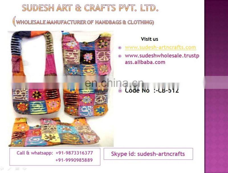 Fashion Trendy Girls Cotton Ethnic canvas tie dye shoulder backpack bags