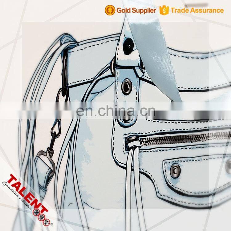 custom creative design offset printed silk ribbon tape handle paper bag