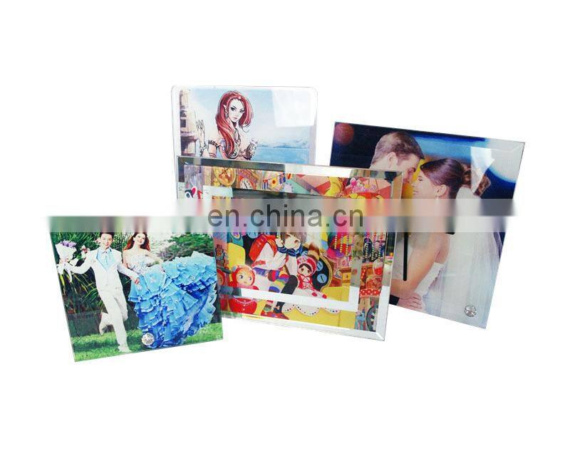 New Design Sublimation Glass Wedding Photo Frame Sublimation glass decoration Picture photo frame