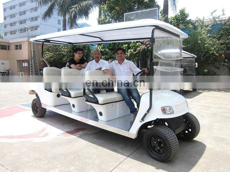 Airport 6 passenger electric golf cart shuttle for sale (AX-B9), Including roof, windshield, batteries and charger