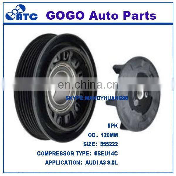 High quality air conditioning DENSO 6SEU14C compressor clutch compressor magnetic clutch for AUDI A6
