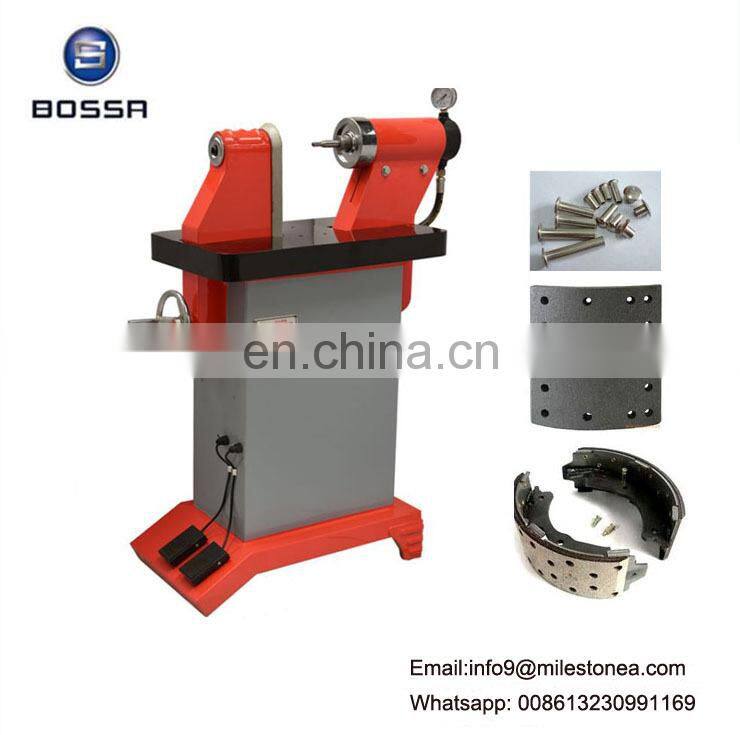 Brake lining riveter foot riveting machine