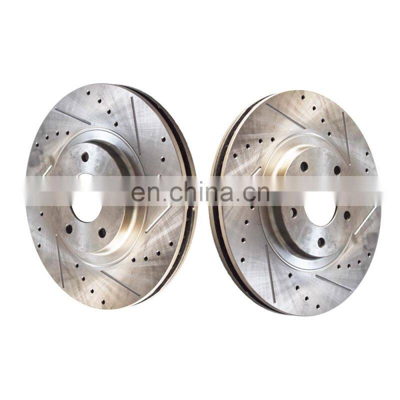 Front Kit Drilled And Slotted Brake Rotors & Ceramic Pads For Infiniti Nissan D0206ZA500