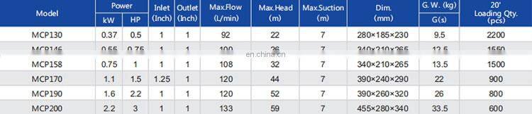 cpm 3 bar peripheral electric portable water pressure pump small 220 volt