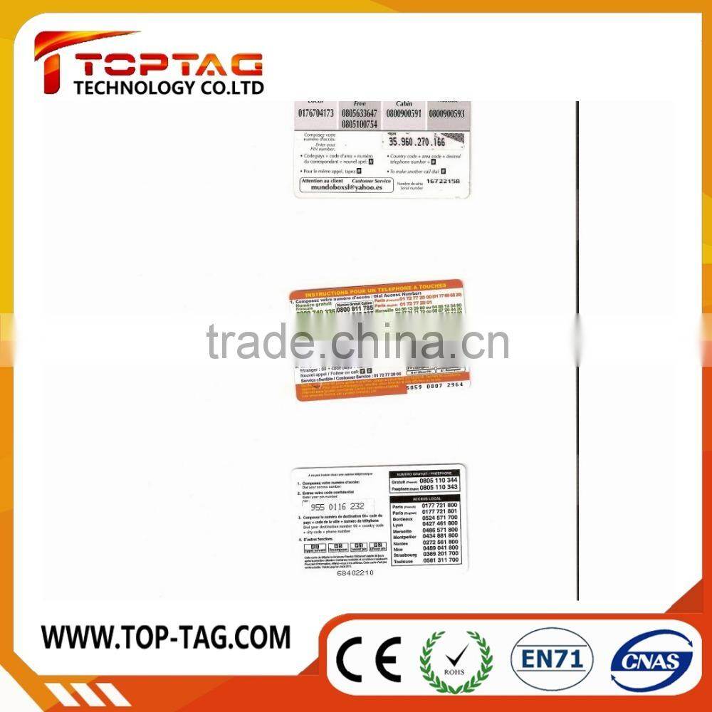 Custom shape scratch PVC card / calling card / VIP membership card