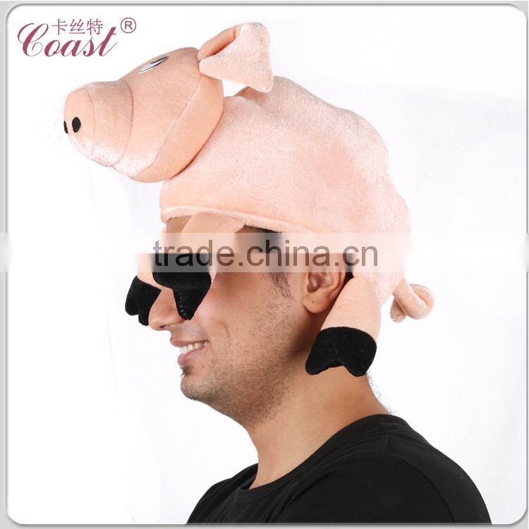 funny cute pink animal pig shaped hats
