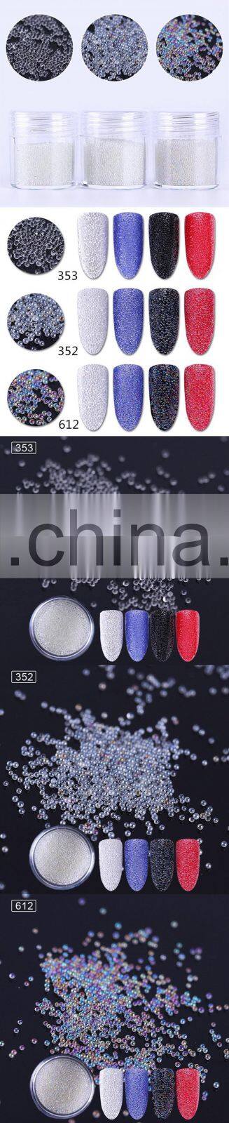 AB Color Caviar Beads Nail Art Decoration Mini Glitter Micro Pearl Manicure 3D 3 Colors Available
