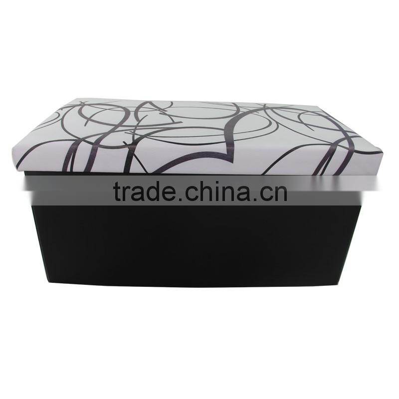 Separate Foldable Storage Ottoman With Lid
