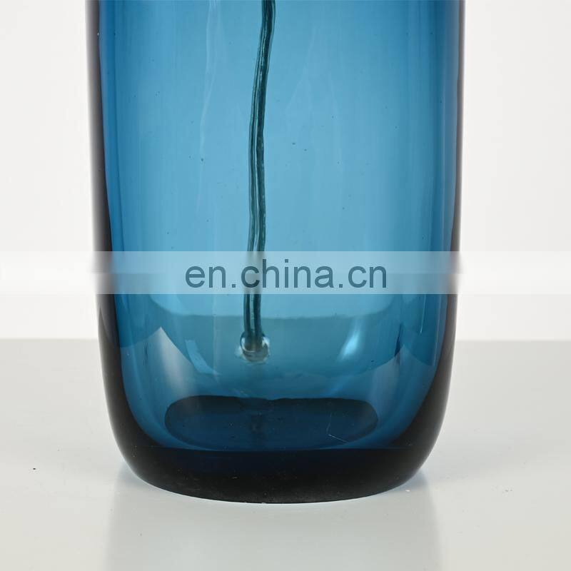 Blue ocean colored glaze glass vase lamp shade bed room lighting table lamp