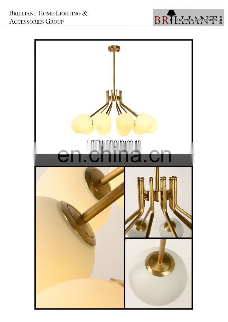 Nordic Design Moonshadow Living Room Pendant Modern Industrial Glass Ball Chandelier