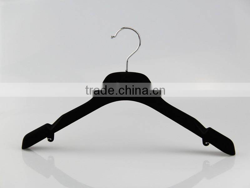 black plastic material dress velevt hanger