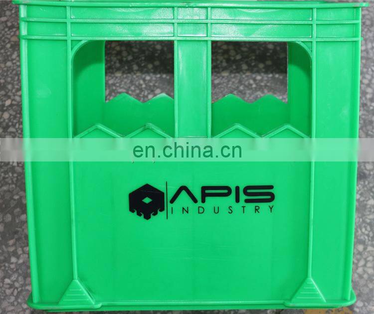 Plastic Crate Screen Printing Machine With 2 Side Rotate Crate Printer