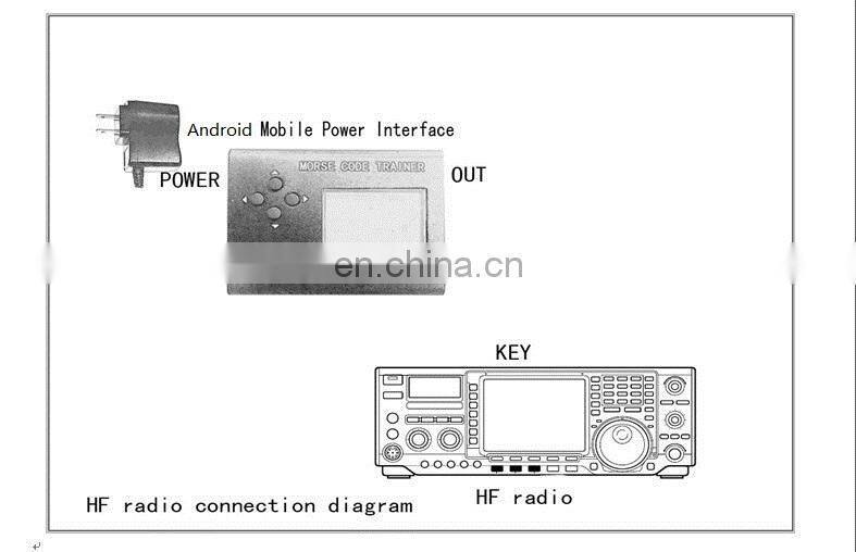 Morse Code Trainer Shortwave Radio Telegraph CW Key Learning Radio + Power Supply + Adapter