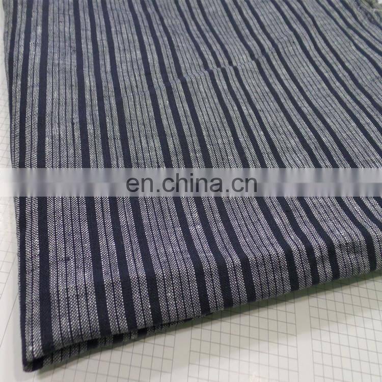 Pure linen striped dress fabric yarn-dyed linen striped fabric