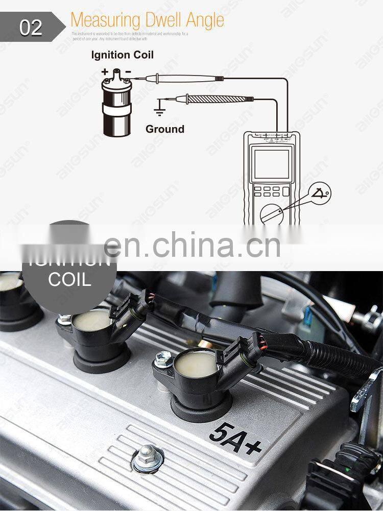 All-sun EM132 Automotive Multimeter Digital Auto Diagnosis Tacho Meter AC DC Amp Volt Ohm Temp Battery Tester Engine RPM