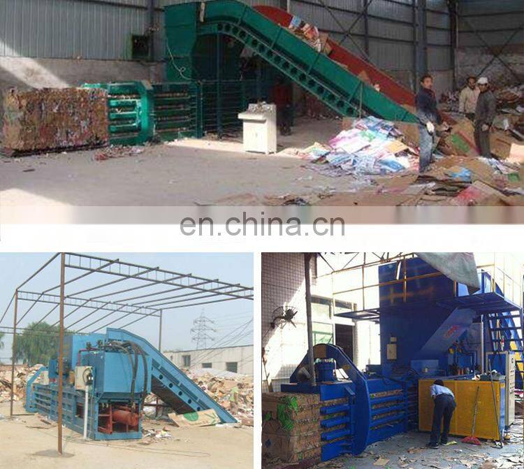 Automatic waste paper horizontal baling press for garbage,cardboard, straw, plastic