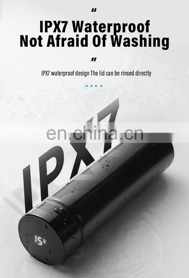 LED Smart Temperature Sublimation Tumbler LED Temperature Display Stainless Steel Vacuum Flasks & Thermoses Round 1 Pcs 5pcs