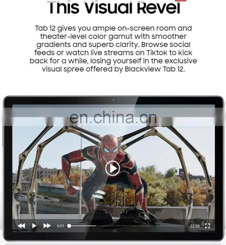 New Arrivals Blackview Tab 12 10.1 inch 4GB+64GB Android 11 Spreadtrum SC9863A Octa Core 1.6GHz Tablet