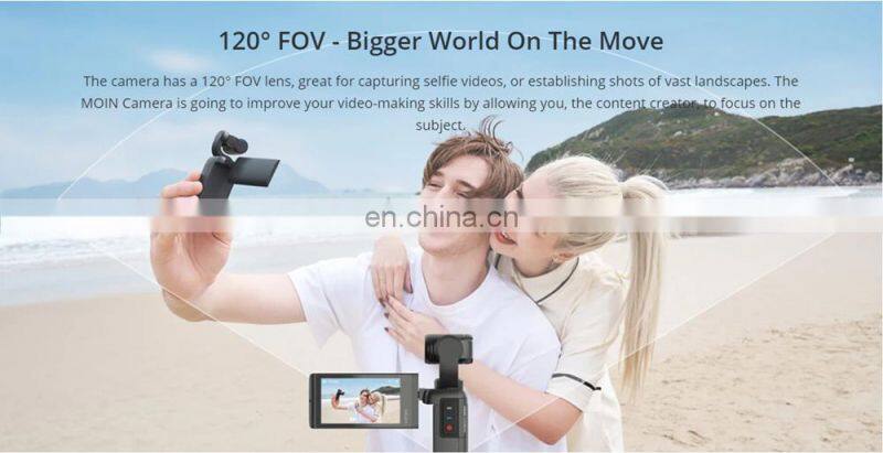 Moza Moin camera pocket Gimbal sports mini handheld high-definition 4K anti-shake vlog portable outdoor stabilizer action camera