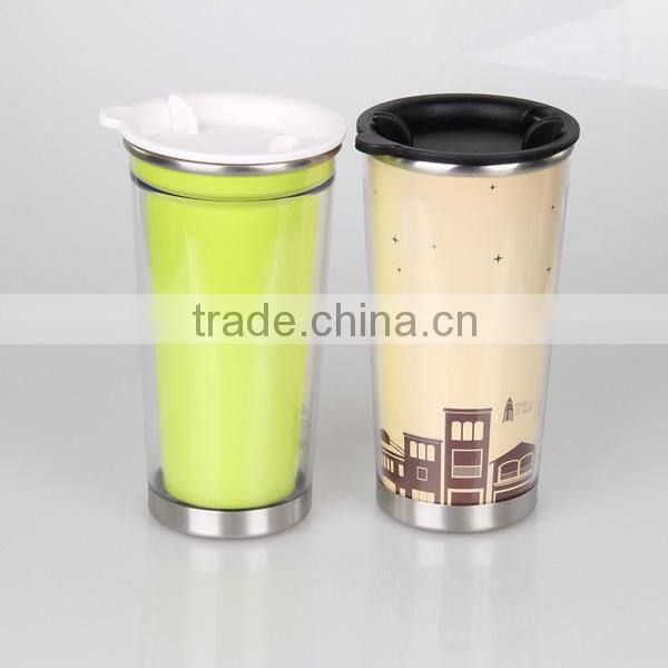 double wall stainless steel tumbler Christmas tumbler Middle -leaned tumbler