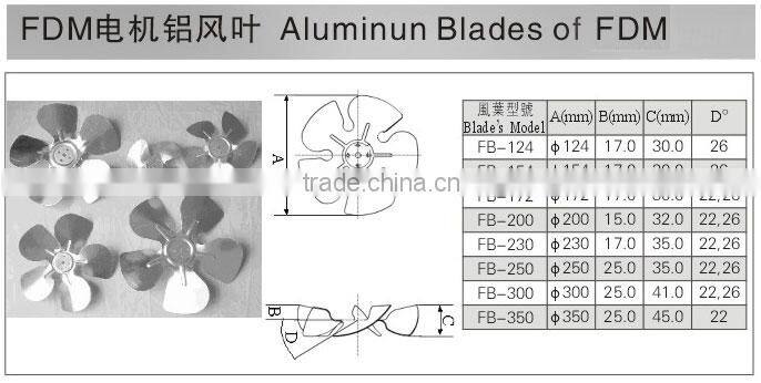 Aluminum Blades of FDM extruded aluminum blade 124 200 300 350mm