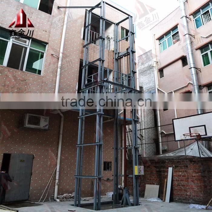 Vertical hydraulic cargo lift
