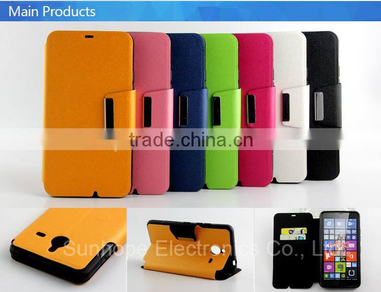 wholesale pu tpu leather flip wallet case for Microsoft Lumia 640 xl