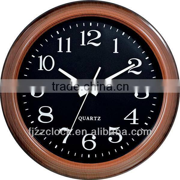 Plastic Material Antique Wooden Color Wall Clock