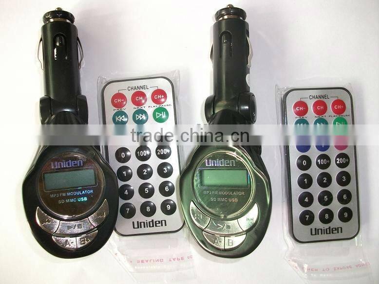 Most popular China Style cigarette lighter car mp3 fm modulator player with competitive price