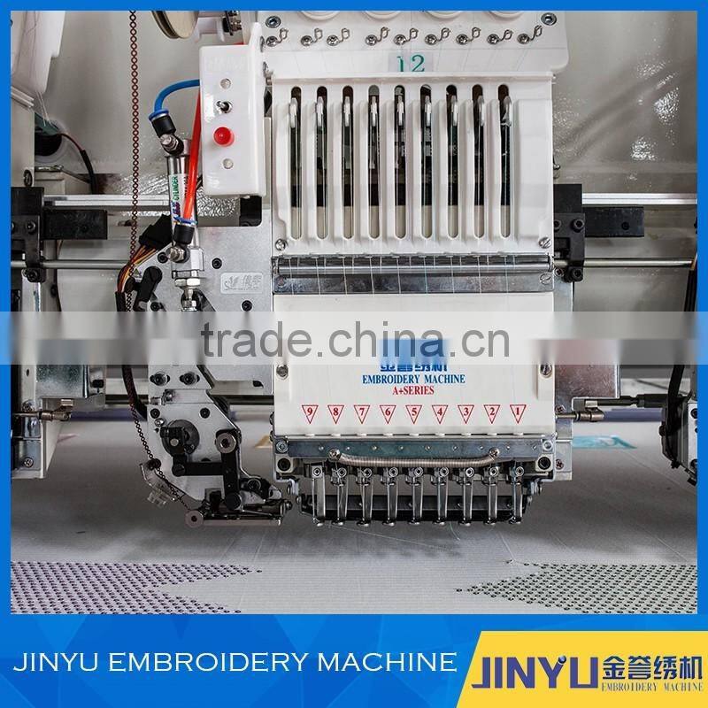High speed 24 head flat embroidery machine/flat computerized embroidery machine