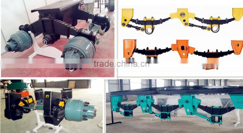 semi-trailer bogie suspension with axle