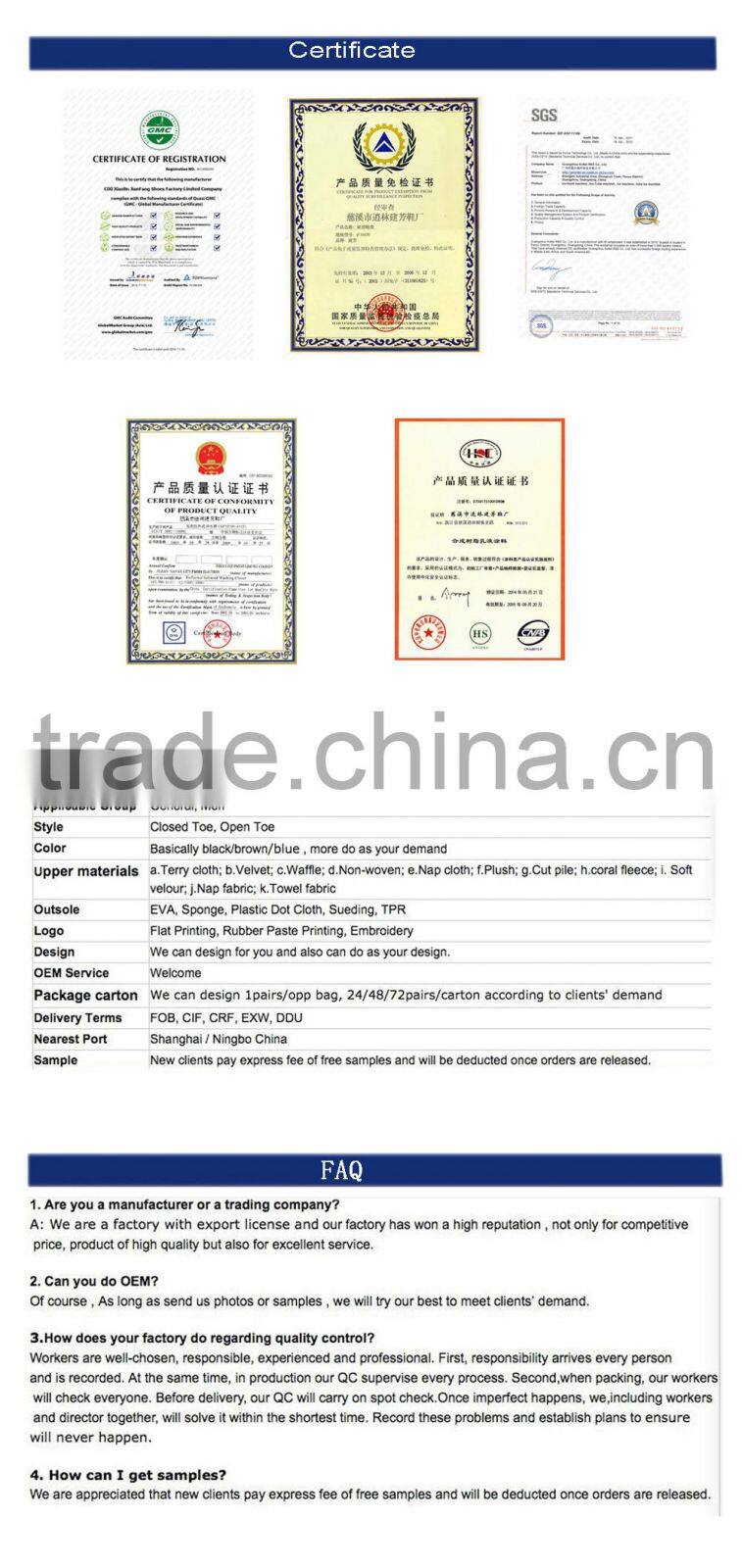 2015 cheap price good quality comfortable embroidered slippers lady