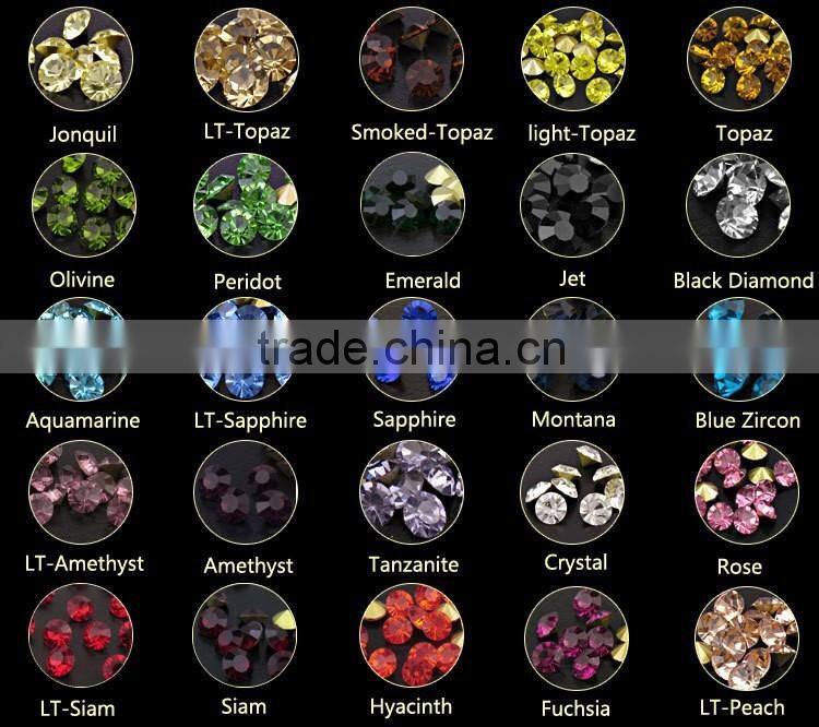 Round shiny and brilliant rhinestones , loose pointed back rhinestones for jewellery