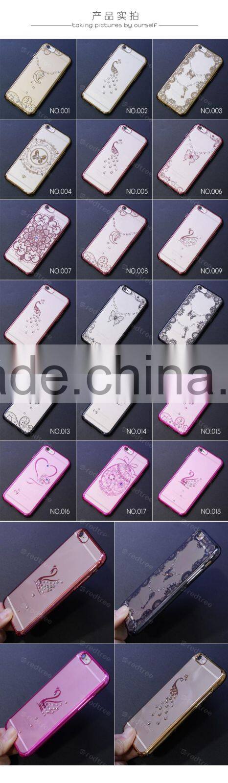 Electroplate High-end Customized Design Diamond Printing Case Cover for Iphone 6s 6plu 7