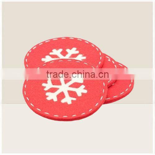 Fancy Lasering Table Protecting Christmas Felt Coaster