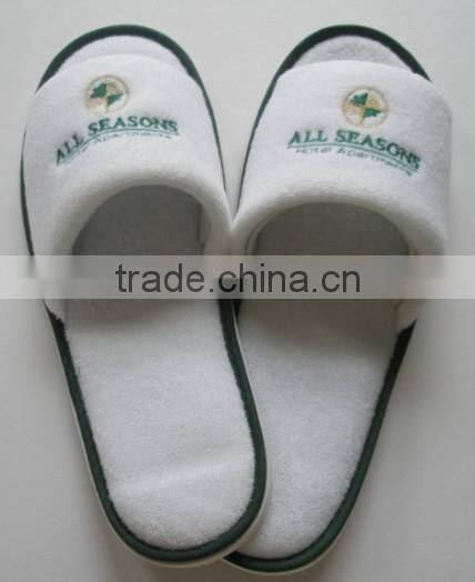 White cotton hotel slipper
