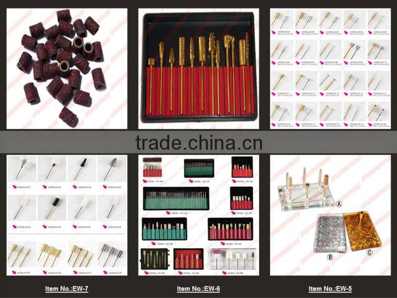 12pcs/set Golden Electric Nail File Drilling Bits -Ti-Plated -for Nail Art / Manicure / Polishing Machine - wholesale
