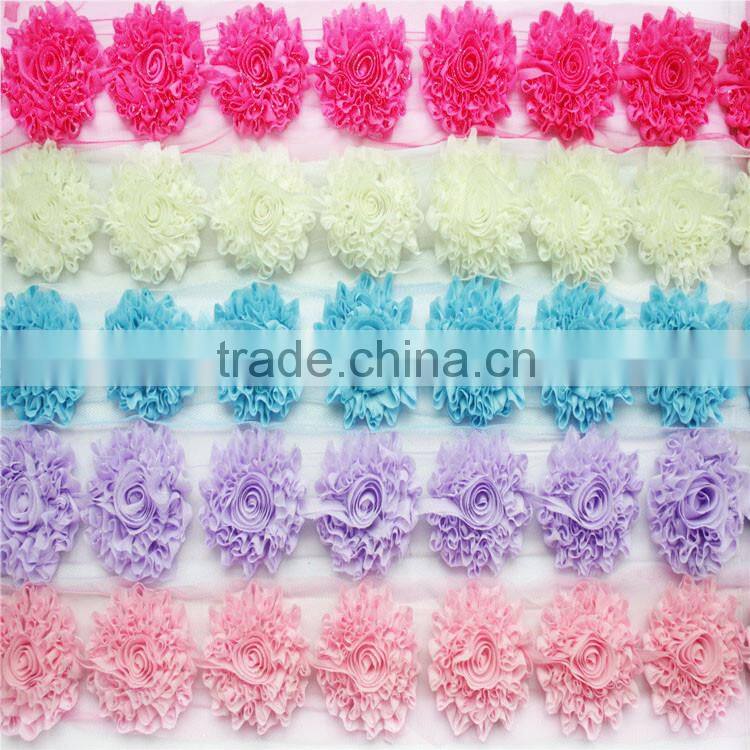 Football baby hair accessories/baby chiffon Flower/wholesale for cheap
