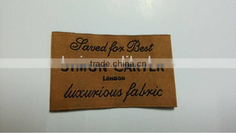 Good price, high density and good looking damask garment woven label