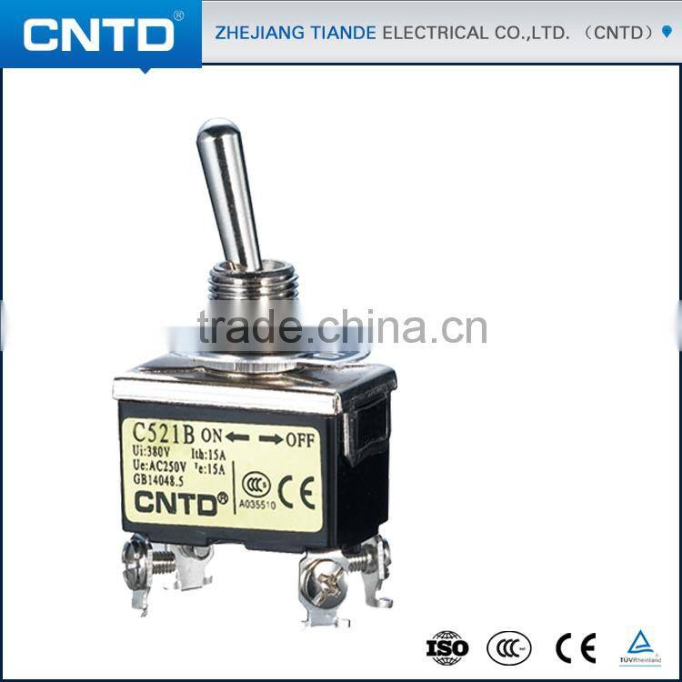China CNTD Selling Good Reputation Switch 15A 4 Feet 2 Files Silver Contacts Point Switch C521B ON-OFF