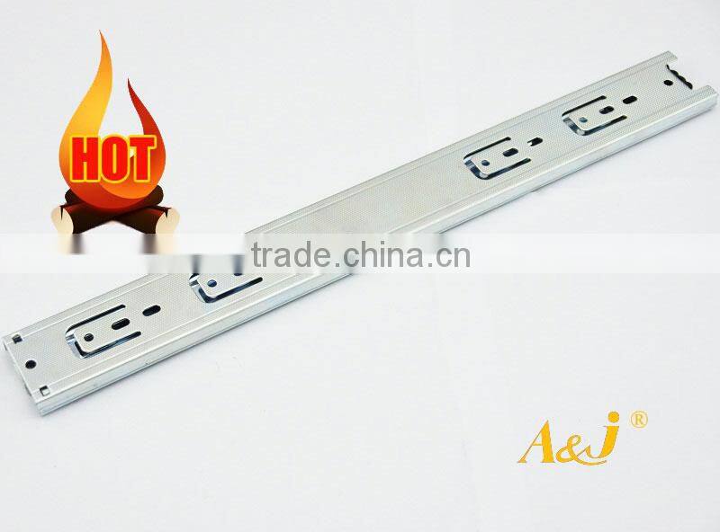 1.2x1.2x1.5mm furniture hardware 3-fold ball bearing slide kitchen cabinet drawer slide channel