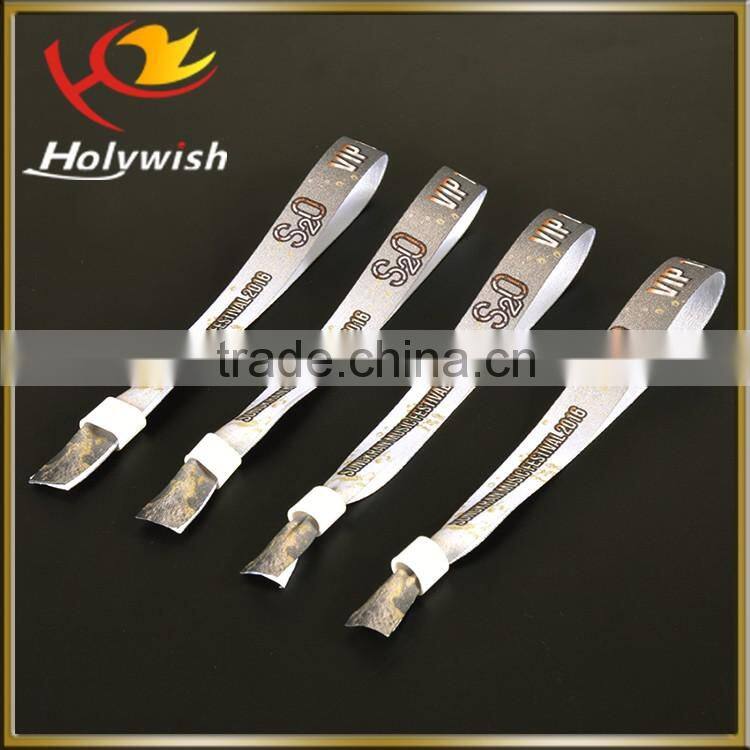 Customized white plain sublimation print wristbands for one time use