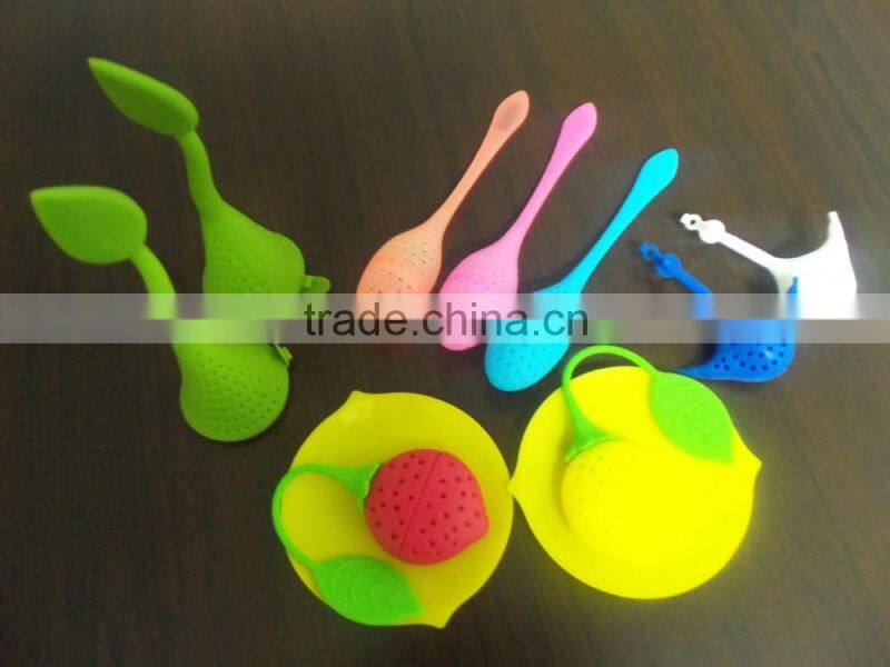 100% Food-grade Silicone bulk Tea Infusers Plastic Tea Infuser