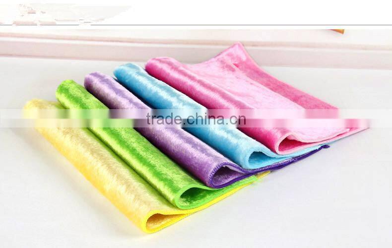 Wholesale natural environmental protection non-stick oil wood fiber towel wool magic sponge cloth wash bowl dish rags