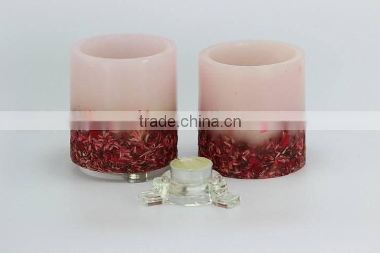 dried flower design candle for decoration wholesale